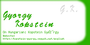gyorgy kopstein business card
